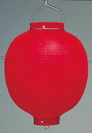 提灯 ビニール提灯（装飾用） 10号丸型（赤・赤枠）